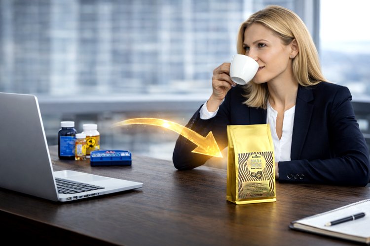 Remplacer les flacons de gélules par une tasse de café SUCCE55